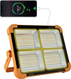 Portable LED Work Solar Light 100W 16500mAh 10000 LM with Stepless Brightness... - Picture 1 of 7