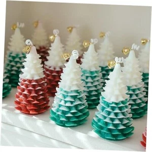 Christmas Candle,Christmas Tree Shaped Handmade Scented Christmas Red - Picture 1 of 8