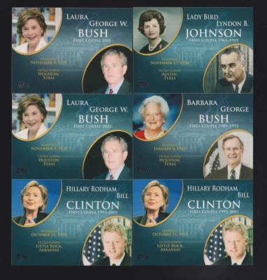 (15) Lote de Cartas - 2008 Topps Atualização Presidencial Primeiros Casais - 671 - 🔥⚾🔥 - Imagem 1 de 2