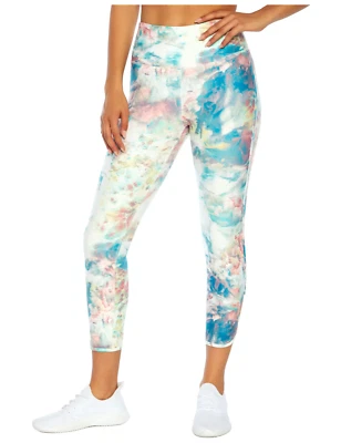 Leggings Capri Aiden Cerradura En Verde Hielo Onda Marea Tie Dye S Compresión Foto 1 de 4