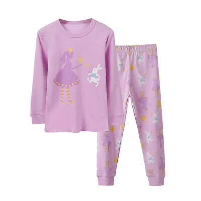 Toddler Pajamas Boys Girls Baby Animal Pjs Set Kids 2pcs Long Snug fit Sleepwear - Image 1 of 4