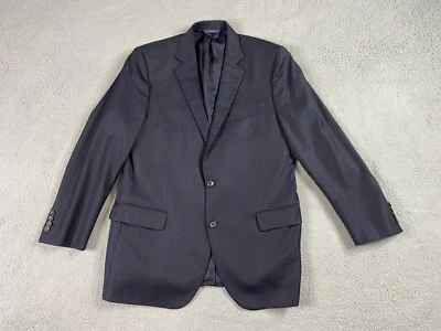 Chaqueta de Traje Brooks Brothers 42 R Azul Marino Lana Worsted Fitzgerald EE. UU. SaxXon Foto 1 de 4