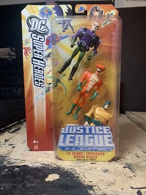 DC SUPERHÉROES LIGA DE LA JUSTICIA ILIMITADA 3 PK LEX LUTHOR CABEZA DE COBRE ESPEJO MAESTRO  Foto 1 de 4