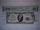 1929 10 $ Albuquerque Nouveau-Mexique Neuf Monnaie Nationale T1 # 2614 PMG 55 #ms
