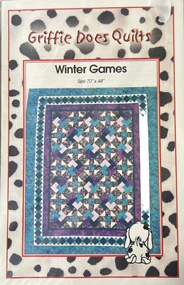 Winter Games  Griffie Does Quilts  By Carla J Malkiewicz  70"x 44" - Image 1 of 2