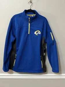 NFL Team Apparel Label Los Angeles Rams 1/2 zip Fleece Jacket sz Medium - Picture 1 of 8