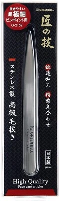 GREEN BELL  STAINLESS TWEEZERS TAPERED TIP TYPE G-2152 - Image 1 of 4