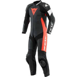Dainese Mono De Cuero Tosa Talla 56 Para Hombre Traje De Moto Negro-Rojo-Blanco - Imagen 1 de 9