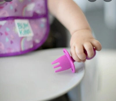 BPA Free Silicone Baby utensil set with Easy Grip - Image 1 of 4