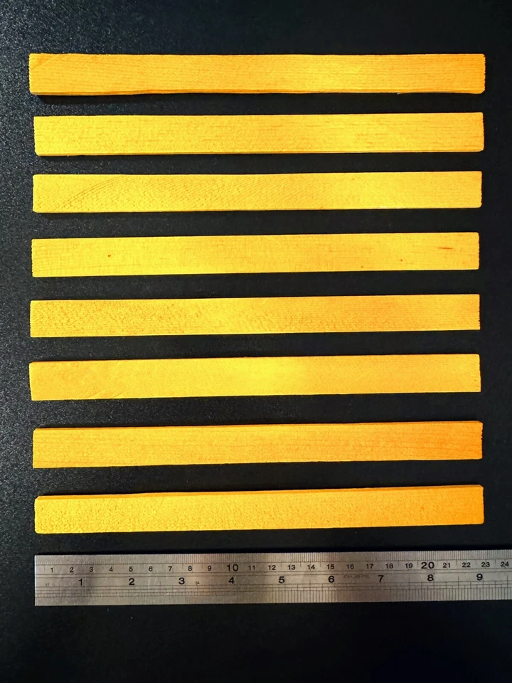 "8 x 1978 Playskool Lincoln troncos 9"" listones de techo amarillos piezas de repuesto" Foto 1 de 1