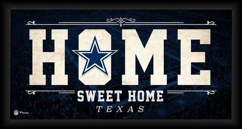 Dallas Cowboys Framed 10" x 20" Home Sweet Home Collage Cover