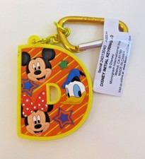 Disney Mickey Minnie Donald Initial D Key Ring Key Chain