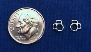 SULSER SADDLERY 1:12 Classic Model Scale 2 SLOT HALTER RINGS - IR/Silver Plated - Picture 1 of 1