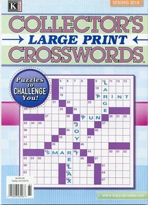 KAPPA COLLECTOR'S CROSSWORDS PUZZLES LARGE PRINT SPRING 2018 - Imagen 1 de 1