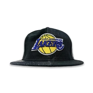 New Era NBA 59Fifty Leather Mix Materials Adjustable Snapback Los Angeles Lakers - Picture 1 of 12