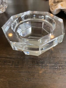 Rosenthal Signed Crystal Octagon Candle Holder - Picture 1 of 3