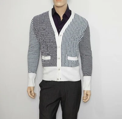 $650 BLACK FLEECE Cardigan by Brooks Brothers Multicolor Size Large BB3  - Image 1 of 4