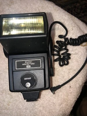 VTG VIVITAR 283 AUTO THRISTOR FLASH SHOE MOUNT FOR 35mm FILM CAMERA V. CLEANED - Image 1 of 4