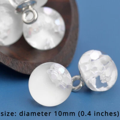 10X Retro Resin Clear Frog Buttons Sequin Material for DIY Tang Suit Hanfu Decor - Image 1 of 4