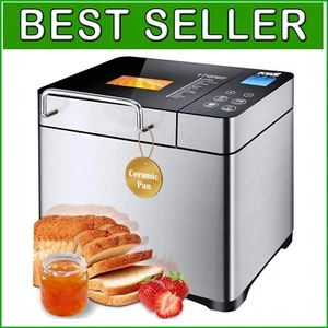 Elegant Bread Machine with 17 Programs - 2LB Capacity & Automatic Nut Dispenser - Picture 1 of 11