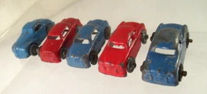 5 Vintage MANOIL BARCLAY? METAL 1-5/8" Length CARS - Picture 1 of 15