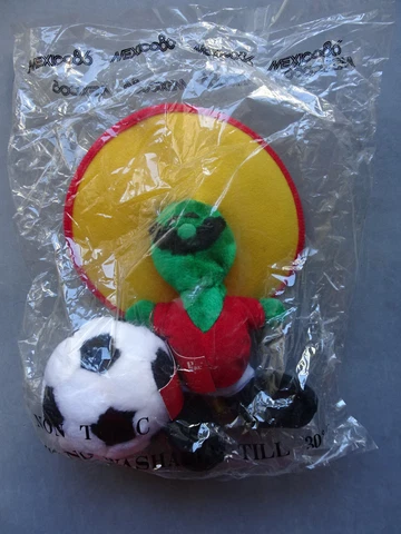 Orig.plush mascot World Cup MEXICO 1986 - PIQUE / in Orig.packaging RARITY 23cm Cover