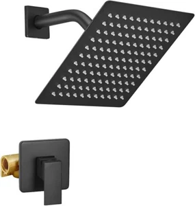 BESy Shower System with 8 Inch Rain Shower Head Wall Mounted Shower Trim Kit, - Picture 1 of 1