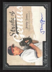 2007 UPPER DECK MASTERPIECES JEREMY SOWERS SG-SO STROKE OF GENIUS AUTOGRAPH - Picture 1 of 2