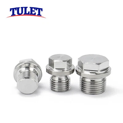 Tappi di chiusura esagonali flangiati in acciaio inox con filettature metriche e BSP - Immagine 1 di 3