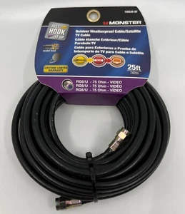 Monster 140039-00 Weatherproof RG6 Video Coaxial Cable 25' - Picture 1 of 3