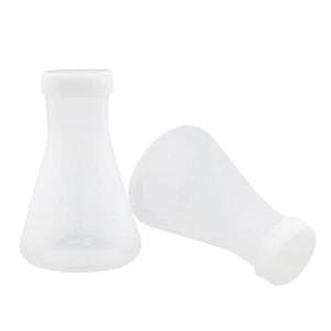 2 Pcs 100ml Plastic Conical Flask Erlenmeyer with - Picture 1 of 12