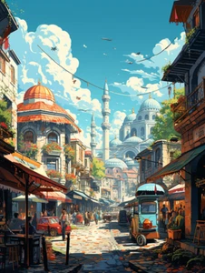 THE_Digital_8-bit_Art_bustling_bazaars_of_Estambul_in_t_2f377f4d-7a1a-435f-92d9- - Imagen 1 de 11