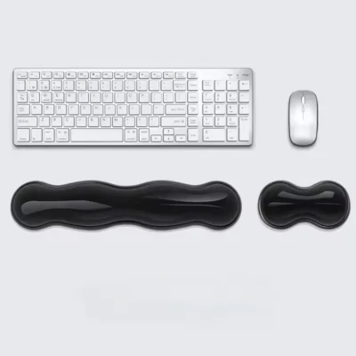 Mouse Pad with Keyboard Wrist Rest Anti Slip Silicone Transparent Gel Desktop - Image 1 of 4
