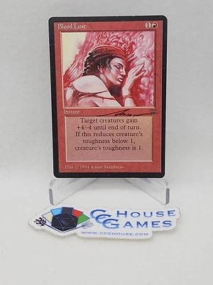 MTG Signed Blood Lust Anson Maddocks Vintage Signature Legends Magic *CCGHouse* - Image 1 of 4