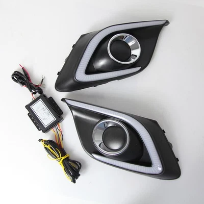 LED Daytime Running Light DRLs Turn Indicator Fog Lamp Bumper For Mazda 3 Axela - Image 1 of 4