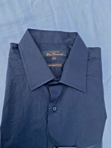 Ben Sherman Men's Original Stretch Button Up Shirt ColorBlack Size 17 (34-35) - Picture 1 of 2