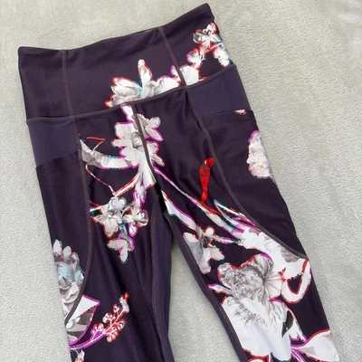 Pantalones Athleta Para Mujer XS Saludo Alijo Bolsillo Estampado Floral Calzas de tiro alto Foto 1 de 4