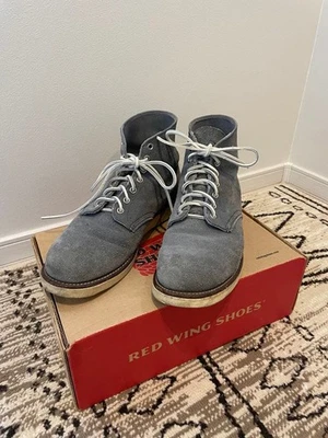 Botas de trabajo Red Wing US11 D 8144 gris gamuza cuero punta lisa con cordon... - Imagen 1 de 4