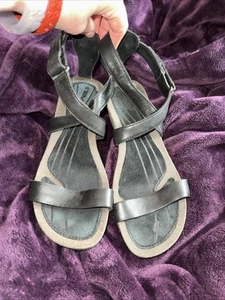TEVA CABRILLO CROSOVER BLACK LEATHER STRAPPY SANDALS F20015L Size 8.5 - Picture 1 of 20