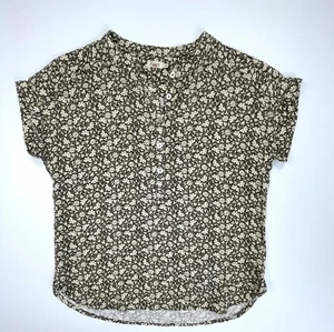 Faherty Damen Dream Cotton Gaze Desmond Bluse in Nusa Floral Braun Gr. XS - Bild 1 von 8