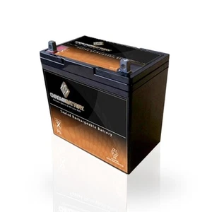 Chrome 12V 55Ah AGM Deep Cycle Battery for RENOGY PV Solar Panels Nut & Bolt - Picture 1 of 7
