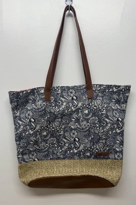 Bolso de hombro The Sak Sakroots Metro 'Navy Spirit Desert' de lona de paja #1 Foto 1 de 4