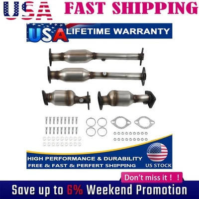 4x Catalytic Converters For 2005-2018 Nissan Pathfinder Xterra Frontier 4.0L KY - Image 1 of 4