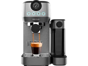 Cafetera express - Cecotec Power Espresso 20 Steel Pro Latte, 20 bar, 1350 W, - Imagen 1 de 9