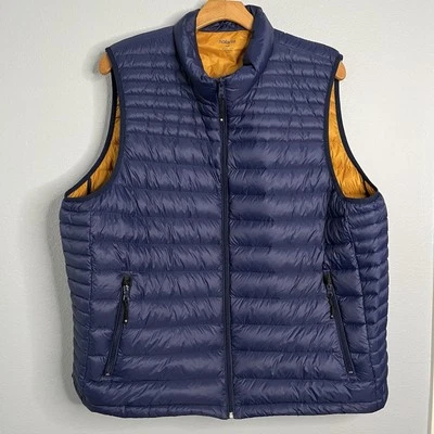 Solaris Packable Down Puffer Vest Natural Duck Down Insulated Big Man 2XB Navy - Image 1 of 4