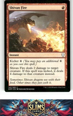 Magic the Gathering MTG Dominaria Shivan Fire #142 Buy 2 Get 1 - Image 1 of 2