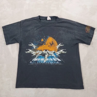 Camiseta Vintage Lucas Film Youth Camisa Grande 10/12 Star Wars Y2K X Wings - Imagem 1 de 4