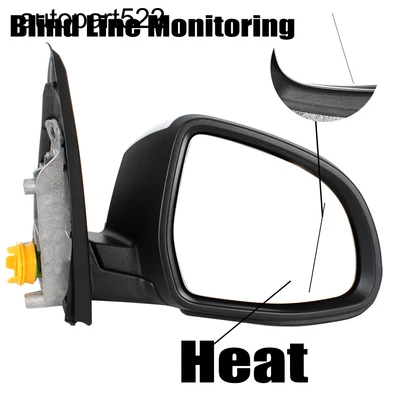 Espejo retrovisor blanco del lado derecho del pasajero para BMW X5 F15 2014-2017 térmico sin punto ciego Foto 1 de 4