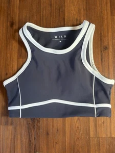WILO Australian Brand Women’s Active Tank Bra Navy White Size Medium New - Picture 1 of 4