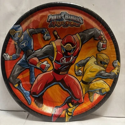 Vintage POWER RANGERS Ninja Storm Birthday Party Plates Set of 8 Disney Hallmark - Image 1 of 4